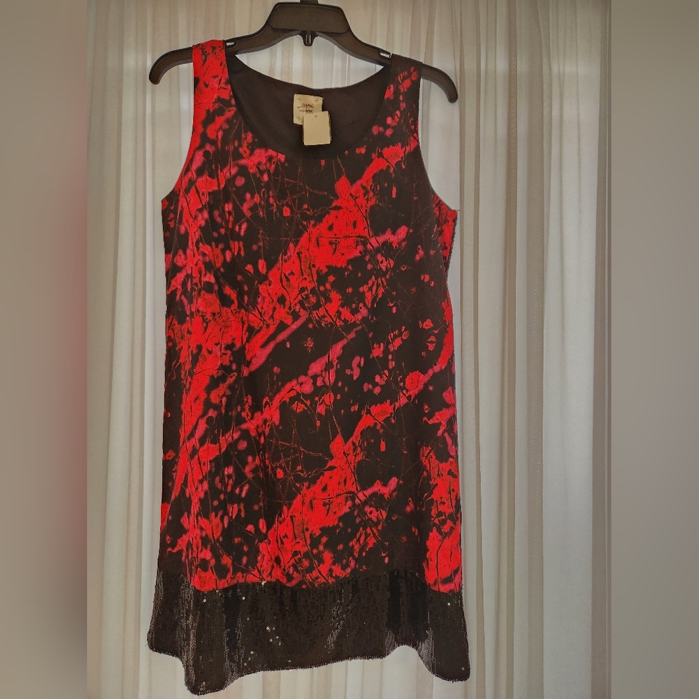 Mac & Jac Red and black Short Dress XL